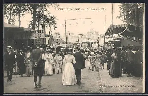 AK Saint-Germain-en-Laye, Fete des Loges, L`Arrivée à la Fete