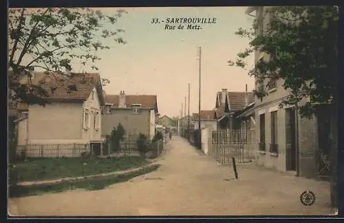 AK Sartrouville, Rue de Metz