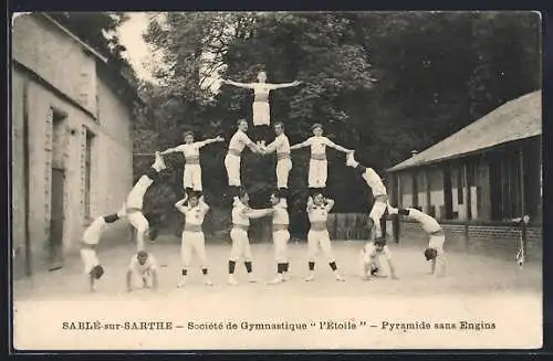 AK Sablé-sur-Sarthe, Société de Gymnastique l`Étoile, pyramide sans Engins