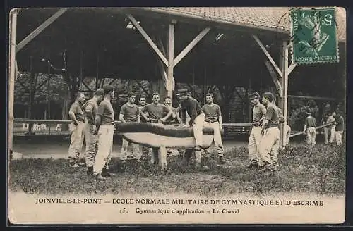 AK Joinville-le-Pont, École Normale Militaire de Gymnastique et d`Escrime, Gymnastique d`application, le cheval