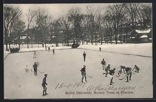 AK McGill University Hockey Team at Practice