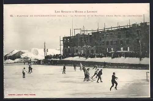 AK Männer auf einer Eisfläche spielen Eishockey