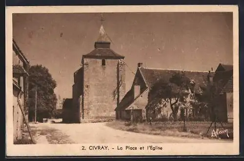 AK Civray, La Place et l`Église