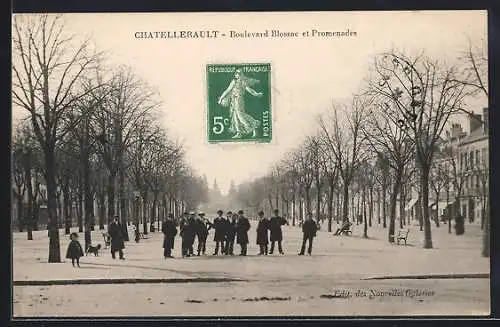 AK Chatellerault, Boulevard Blossac et Promenades