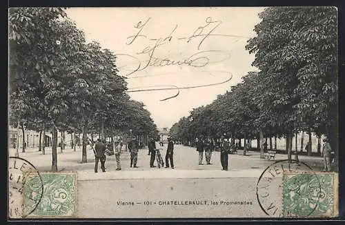 AK Châtellerault, les Promenades