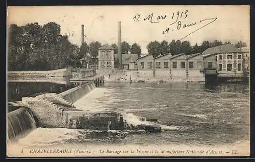 AK Châtellerault, Le Barrage sur la Vienne et la Manufacture Nationale d`Armes