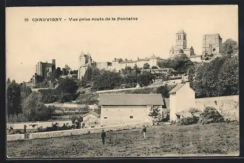 AK Chauvigny, Vue prise route de la Fontaine