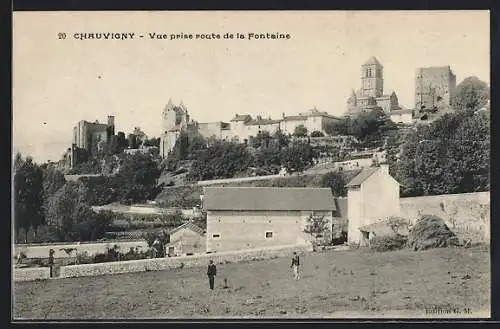 AK Chauvigny, Vue prise route de la Fontaine