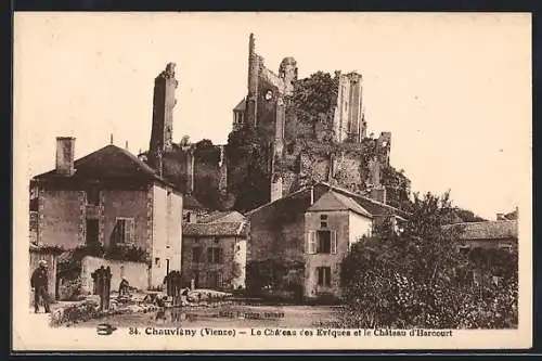 AK Chauvigny, Le Château des Évêques et le Château d`Harcourt