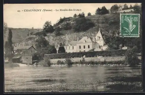 AK Chauvigny, Le Moulin-des-Dames et paysage environnant