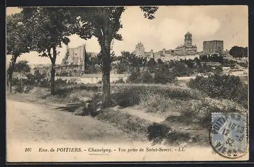 AK Chauvigny, Vue prise de Saint-Saviert