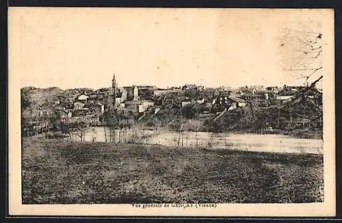 AK Gencay, Vue générale du village depuis les champs