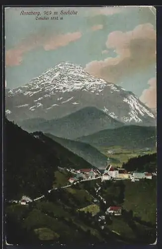 AK Annaberg, Ortsansicht mit Blick auf den Oetscher