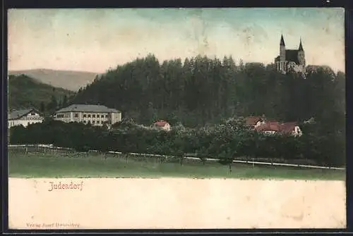AK Judendorf-Strassengel, Ortspartie mit Kirche