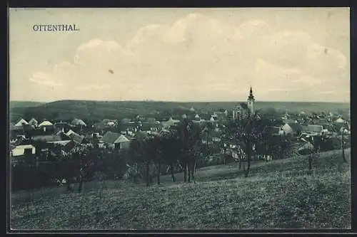 AK Ottenthal /N.-Oe., Ortsansicht mit der Kirche