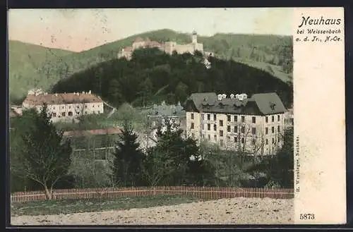 AK Weissenbach /N.-Oe., Neuhaus, Teilansicht mit Hotel