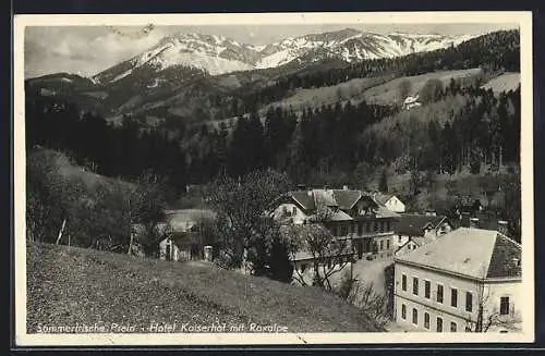 AK Prein, Hotel Kaiserhof mit Raxalpe