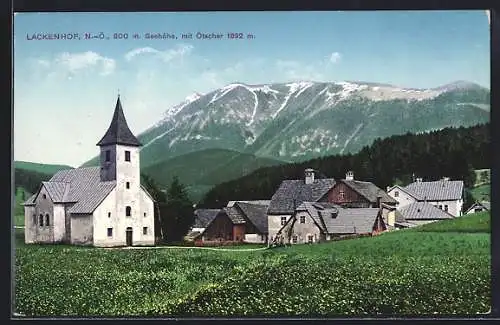 AK Lackenhof am Ötscher, Blick zur Kirche