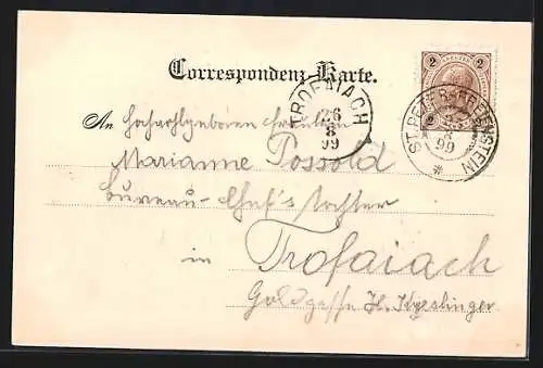 AK St. Peter bei Leoben, Ortsansicht mit Kirche