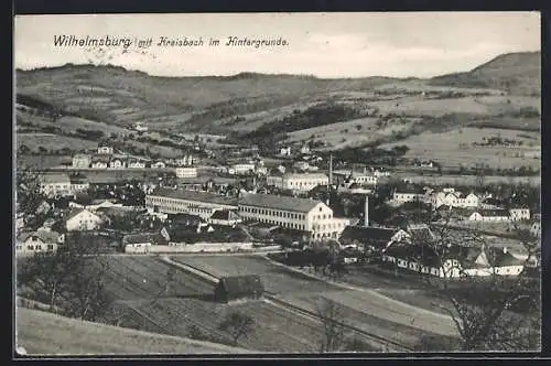 AK Wilhelmsburg, Teilansicht mit Kreisbach im Hintergrunde