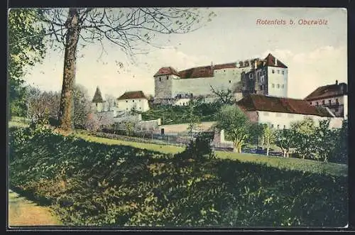 AK Oberwölz /Stmk., Blick zur Burg Rothenfels