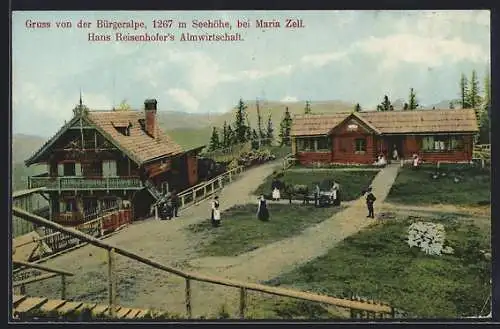 AK Maria Zell, Almgasthaus Bürgeralpe von Hans Reisenhofer