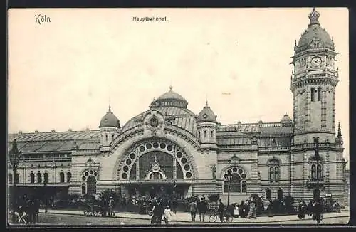 AK Köln, Blick auf den Hauptbahnhof