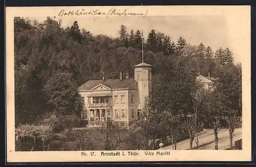 AK Arnstadt i. Thür., Die Villa Marlitt