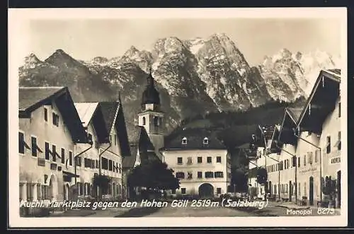 AK Kuchl, Marktplatz gegen den Hohen Göll