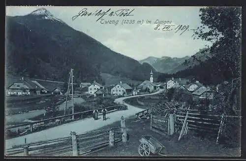 AK Tweng im Lungau, Strassenpartie am Ortseingang