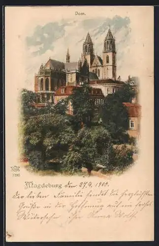 AK Magdeburg, Blick zum Dom