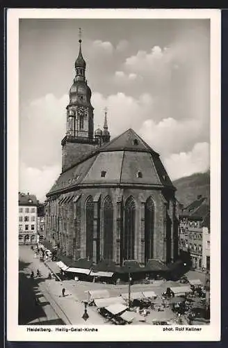 AK Heidelberg / Neckar, Blick auf die Heilig-Geist-Kirche