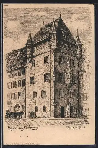 Künstler-AK Nürnberg, Nassauer Haus