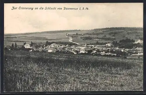 AK Dannevoux, Schlacht von Dannevoux 1914, Teilansicht