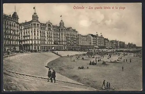 AK Ostende, Les grands hôtels et la plage