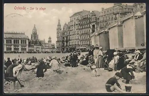 AK Ostende, Sur la plage