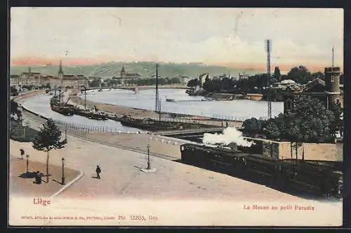 AK Liège, La Meuse au petit Paradis