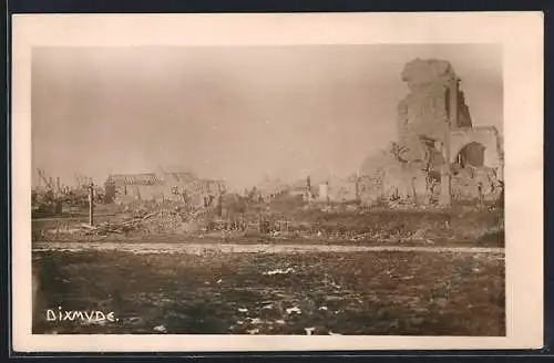AK Dixmude, Zerstörte Gebäude und Trümmer