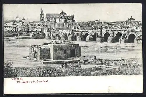 AK Córdoba, El Puente y la Catedral