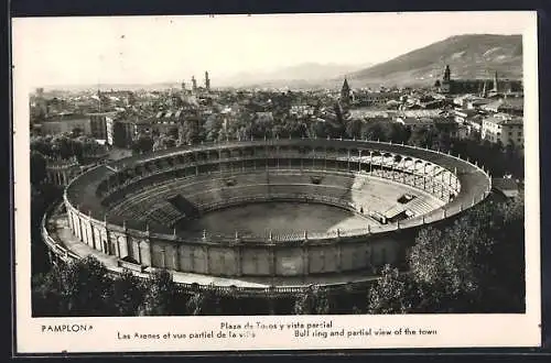 AK Pamplona, Plaza de Toros y vista parcíal