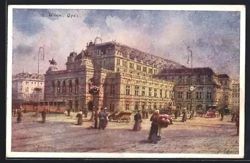 Künstler-AK Wien, An der Oper
