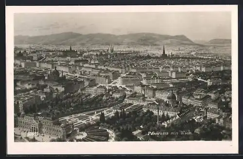 AK Wien, Stadtpanorama aus der Vogelschau