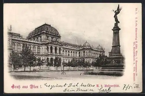 AK Wien, Blick zur K. k. Universität