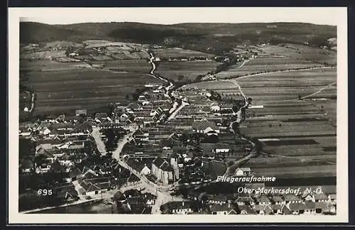 AK Ober-Markersdorf, Gesamtansicht vom Flugzeug aus