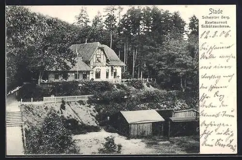 AK Stade, Schwarzer Berg mit Restaurant Schützenhaus