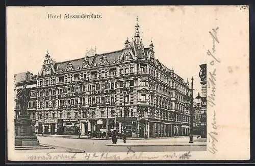 AK Berlin, Partie am Hotel Alexanderplatz