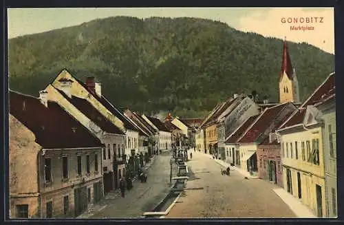 AK Gonobitz, Ansicht vom Marktplatz