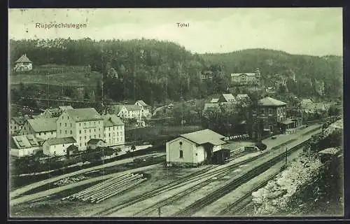 AK Rupprechtstegen, Totalansicht mit Bahnhof