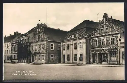 AK Bad Luckau, Markt mit Landratsamt