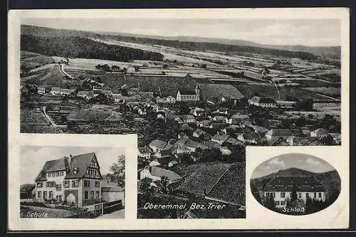 AK Oberemmel, Schule, Schloss, Gesamtansicht